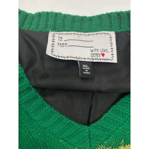 With Love Deer Christmas Sweater XL - Picture 6 of 7